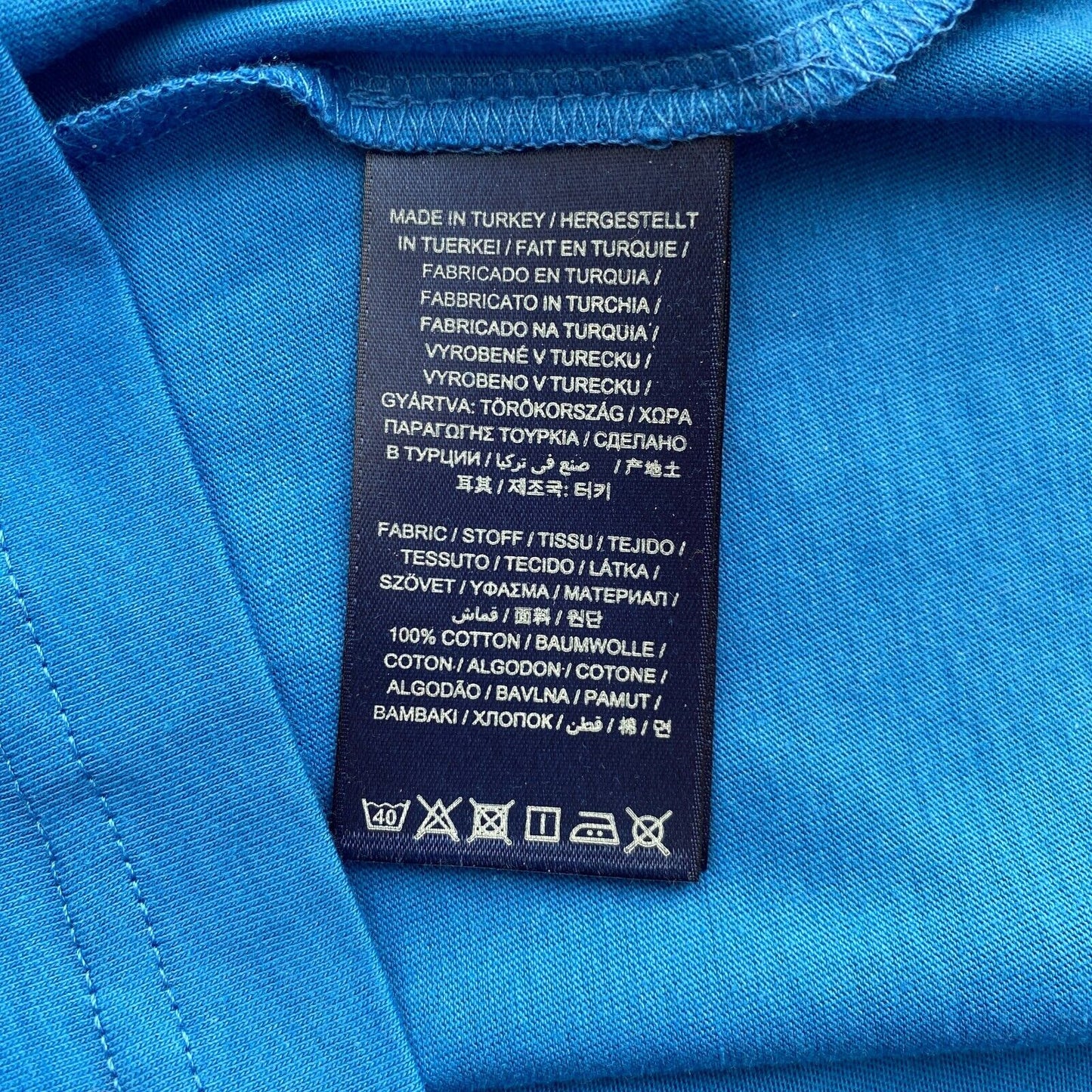 GANT T-Shirt mit Rundhalsausschnitt und Logo, Blau, Größe M