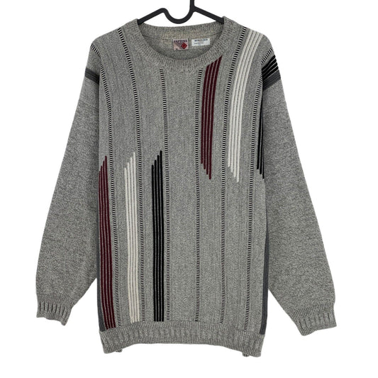 Cosby vintage Rétro années 90 FAPTEKS Gris Pull Pull Taille XL