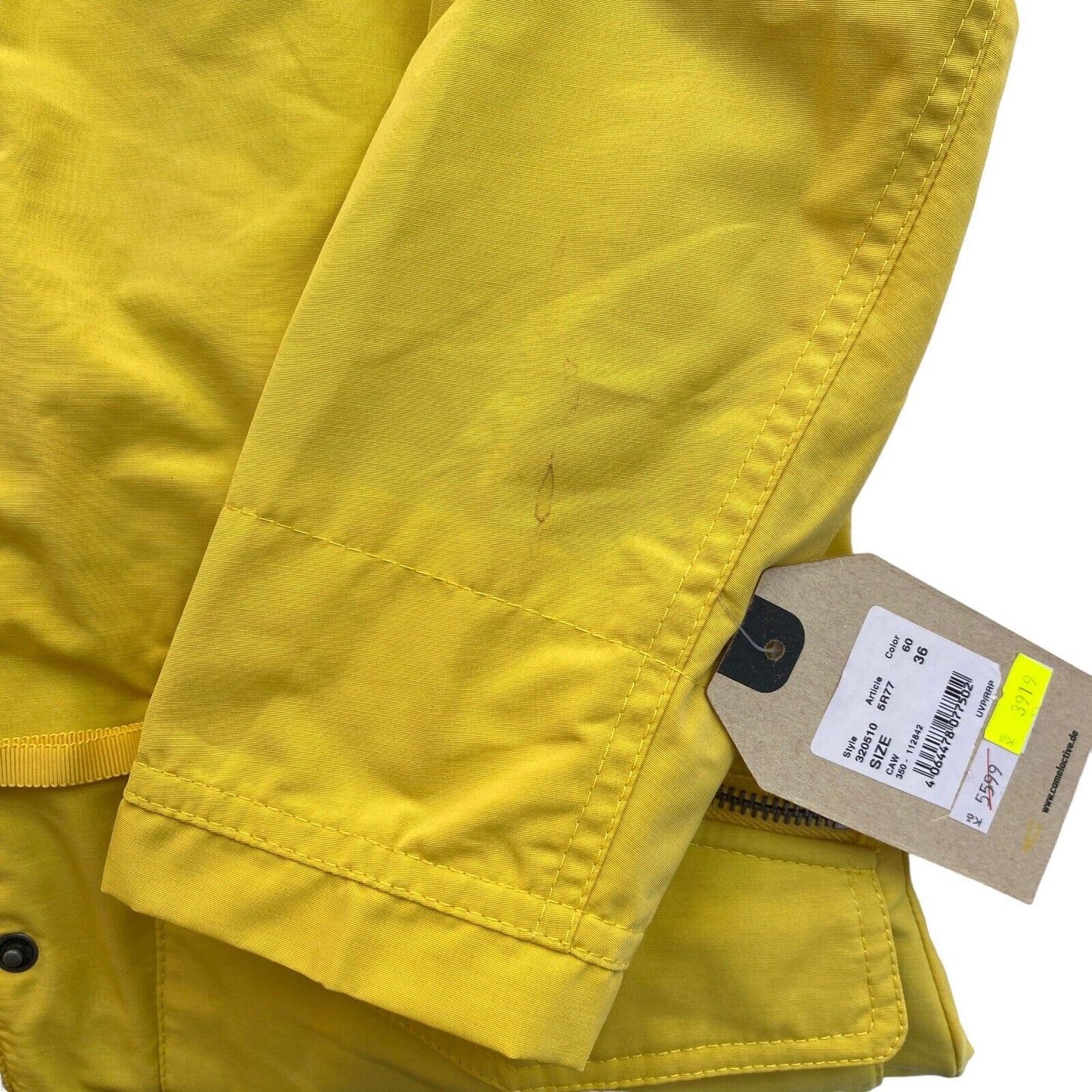 CAMEL ACTIVE Yellow Water Repellent Hood Coat Jacket Size EU 36 UK 8 US 6