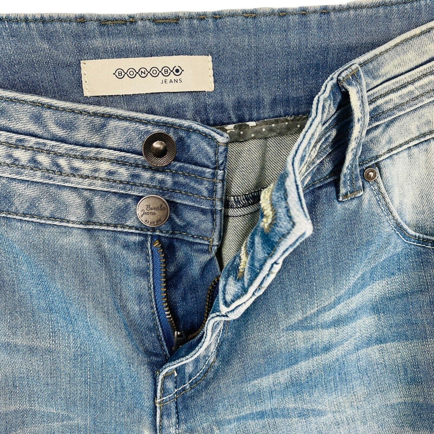 BONOBO Jean bootcut en mélange de coton bleu Taille 44 W34 L34