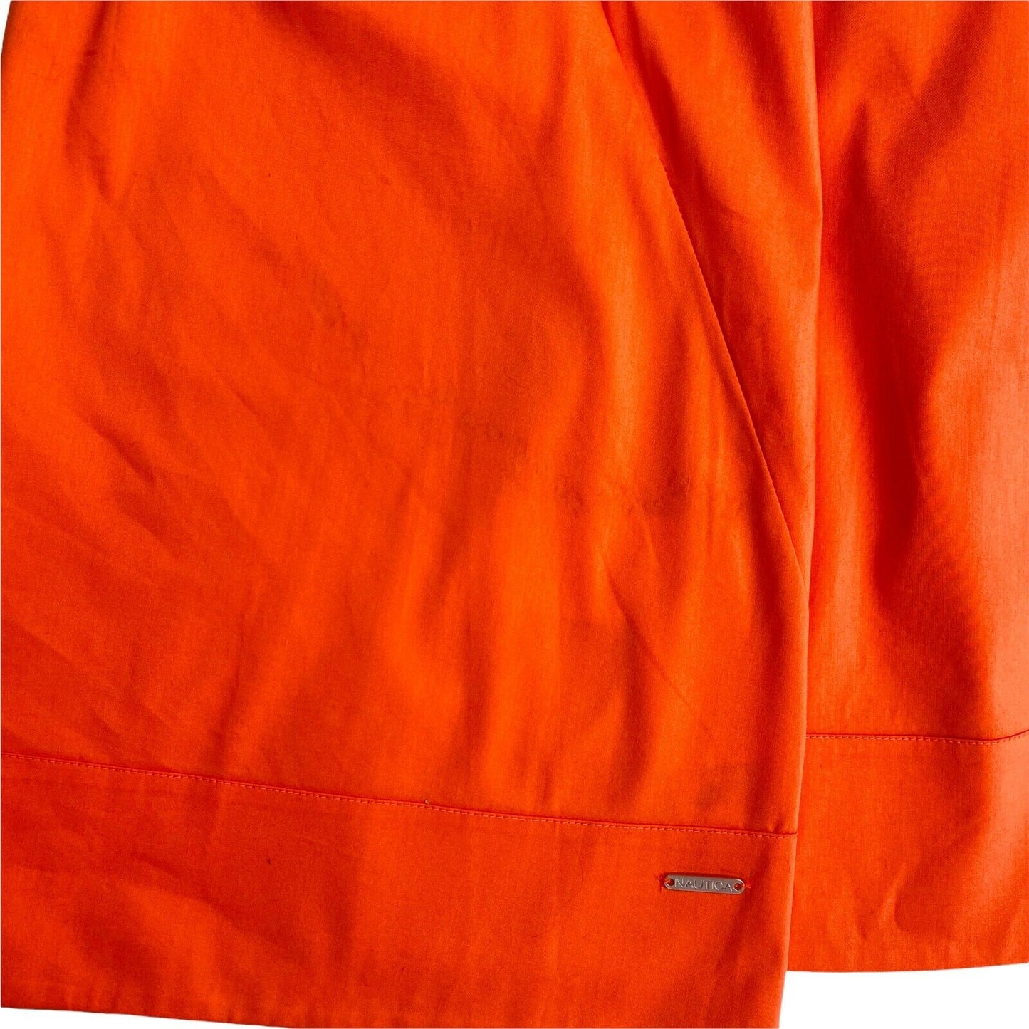 NAUTICA Robe ceinturée sans manches à col en V orange Taille L