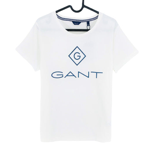 GANT T-Shirt mit Rundhalsausschnitt, Lock Up, Weiß, Größe XL