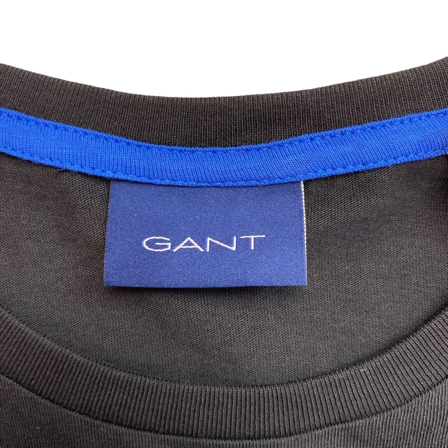 GANT Black Contrast Logo Crew Neck T Shirt Size S 2XL