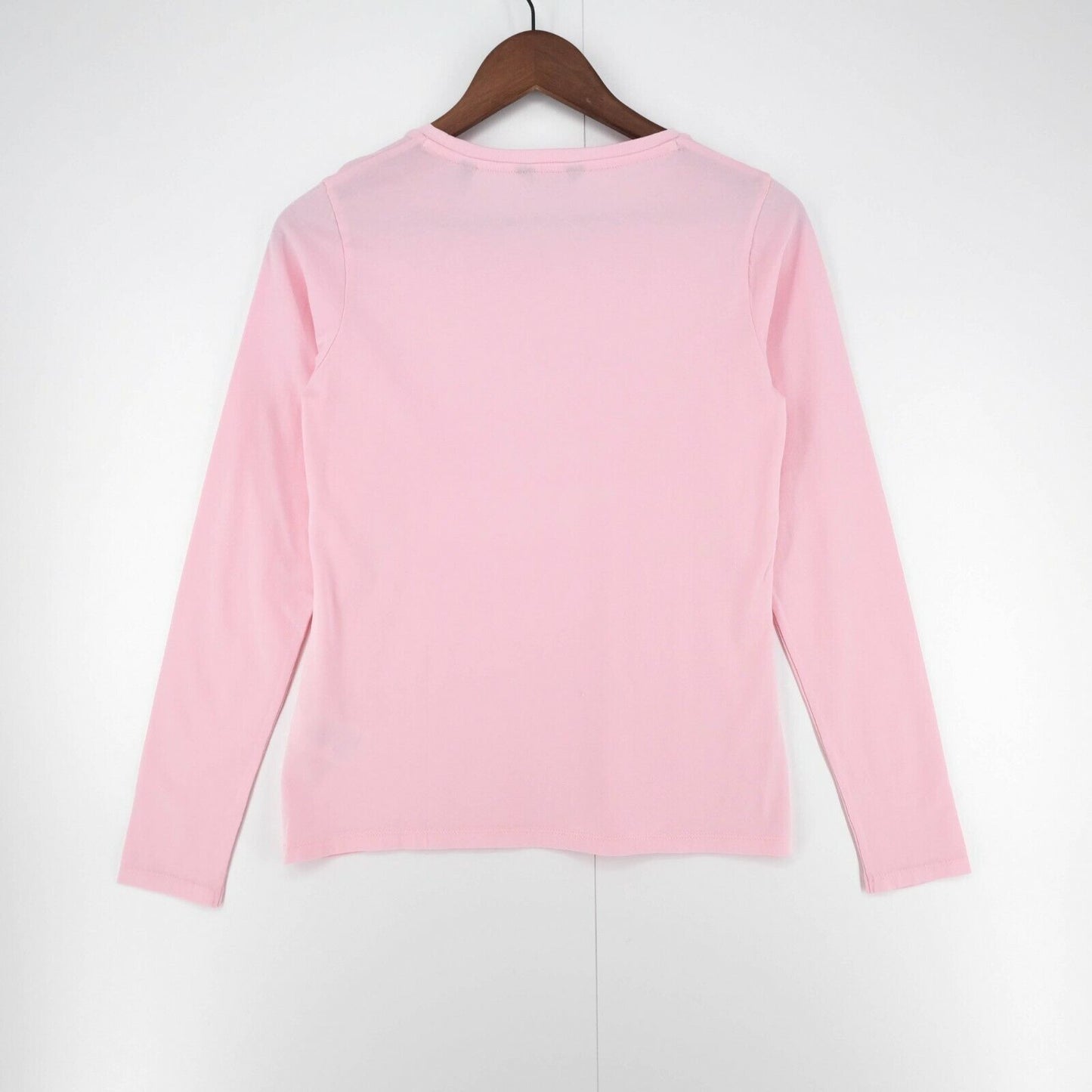 GANT Ladies Pink Big Logo Crew Neck Long Sleeve Pullover T Shirt Size XS