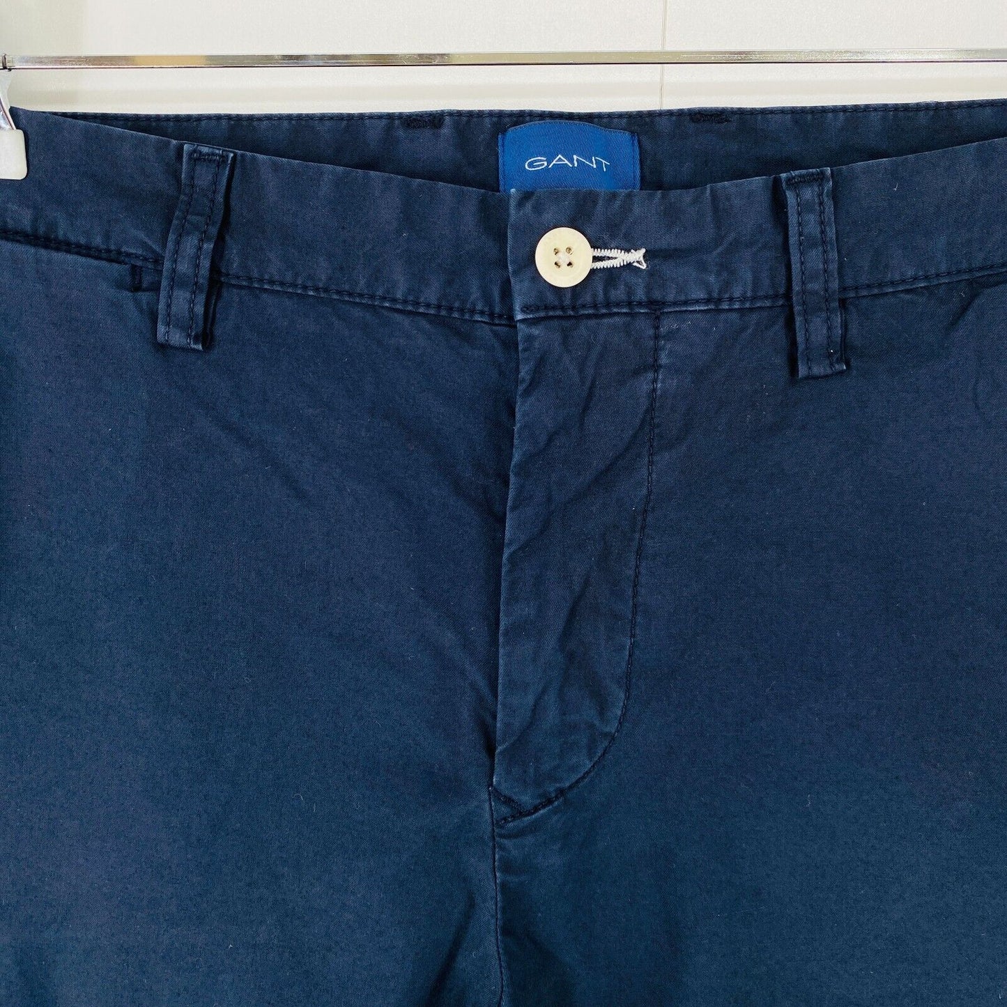 GANT Dark Blue Mens Regular Fit Chino Shorts Size W33