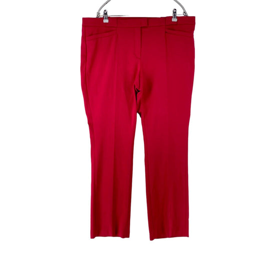 s.Oliver SUE Women Red Slim Fit Dress Trousers EUR 46 UK 20 US 16 W40