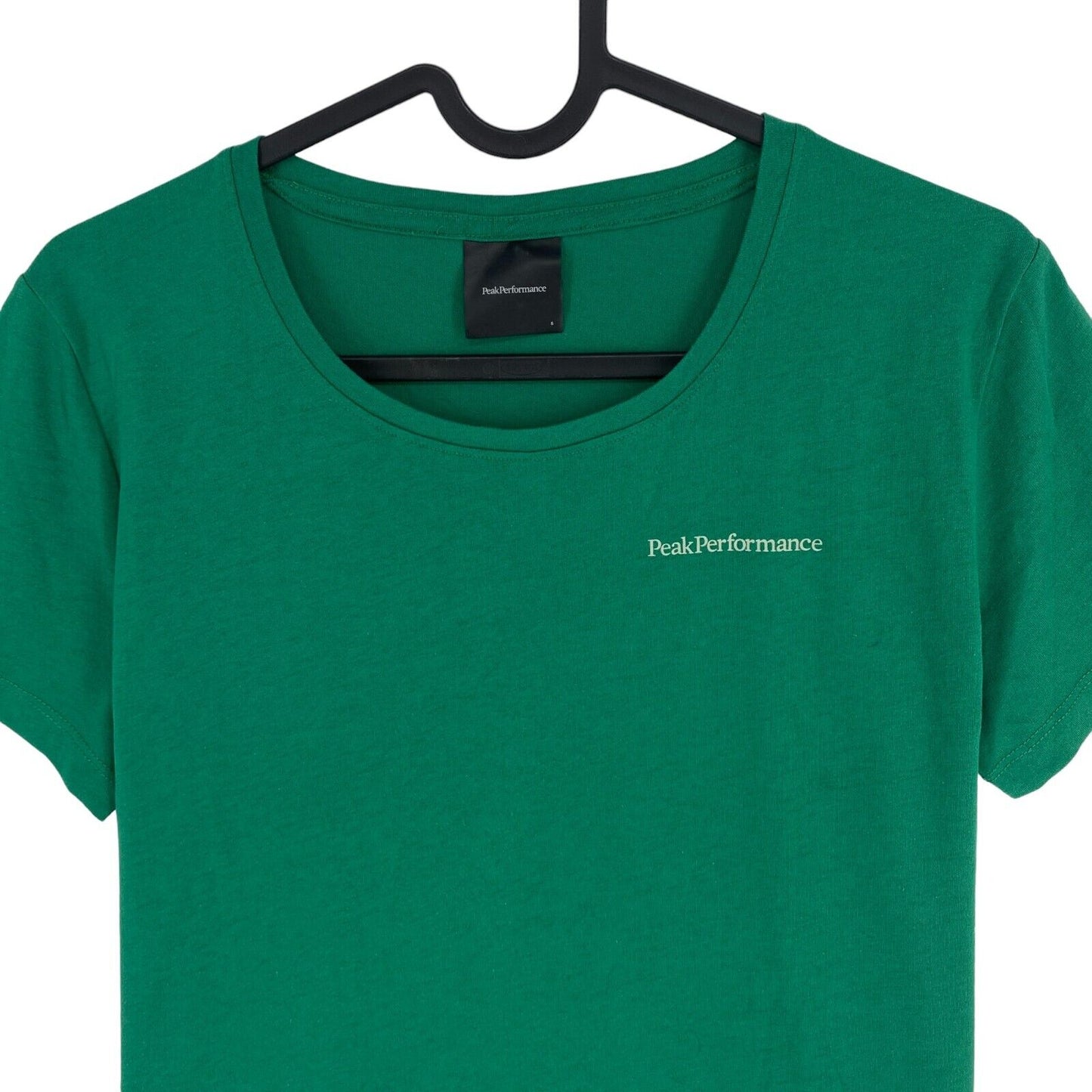 Peak Performance Women Green Explore Logo SS Crew Neck T Shirt Size S