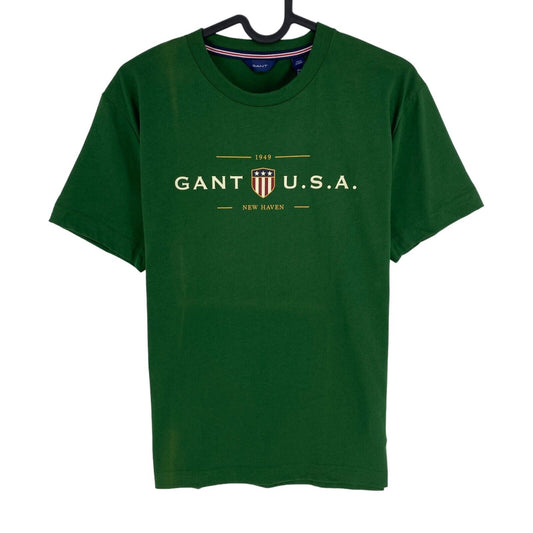 GANT Boys Dark Green Banner Shield Crew Neck T-Shirt Size 15 Years 170 cm