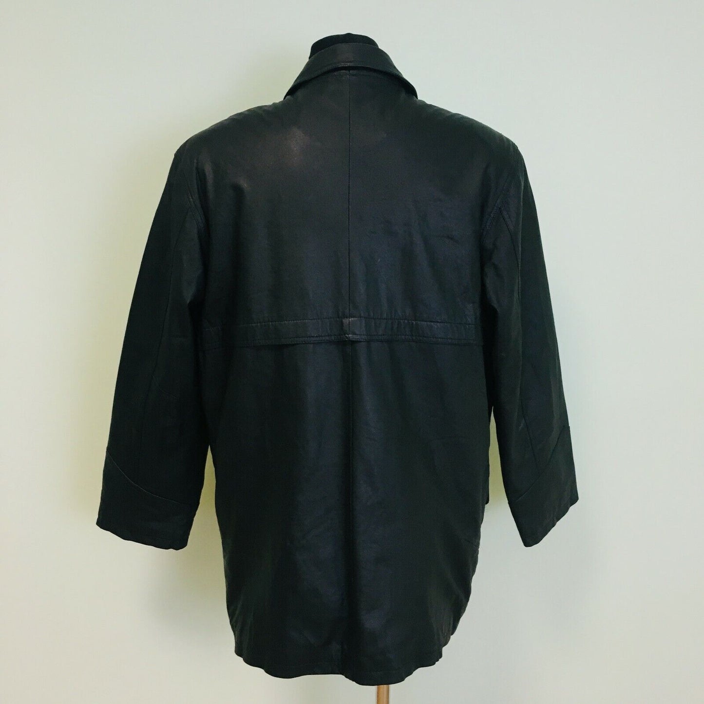 JCC Black Genuine Leather Coat Jacket Size EUR 50 US UK 40 Large