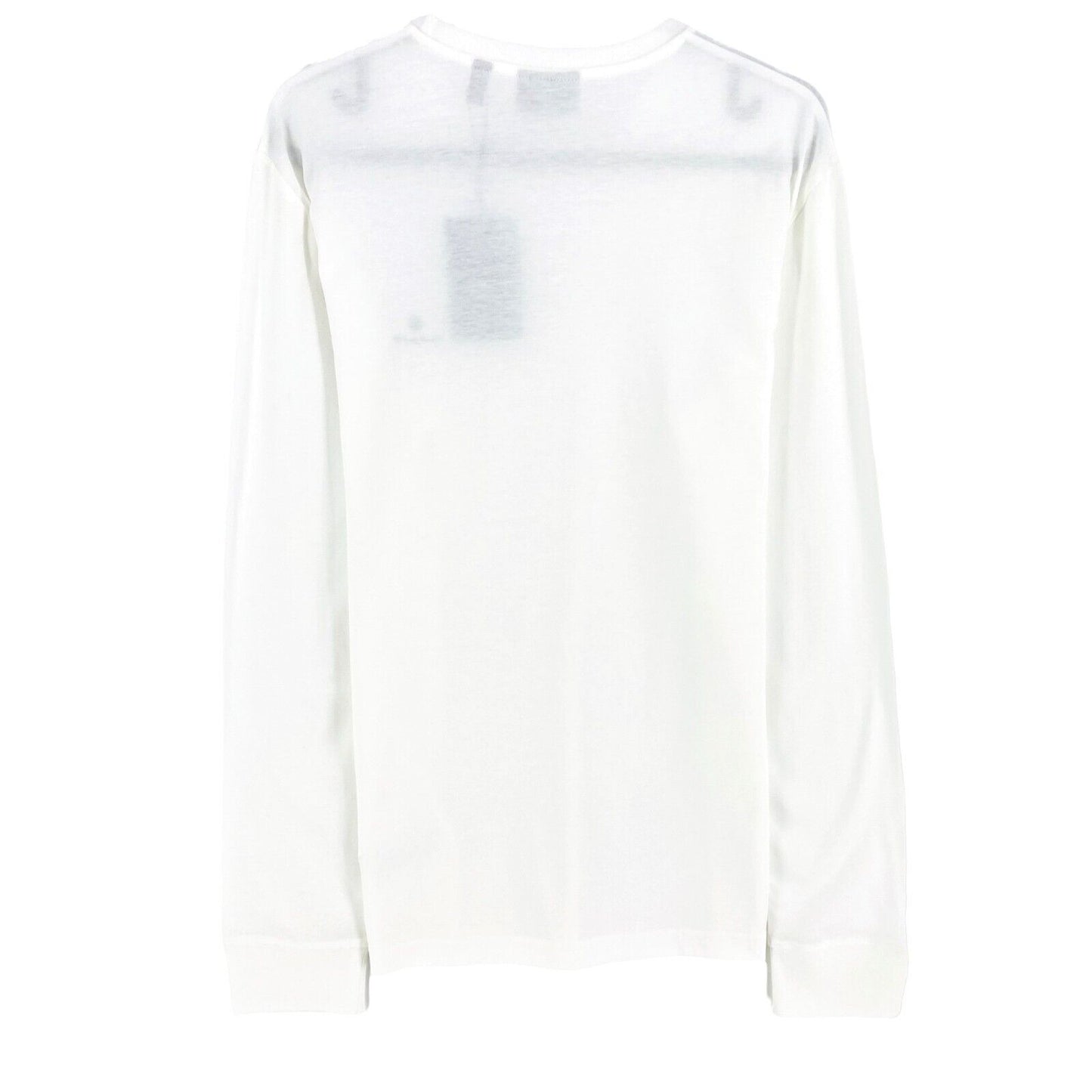 GANT White Slim Merc Jersey Crew Neck Long Sleeves T Shirt Size S