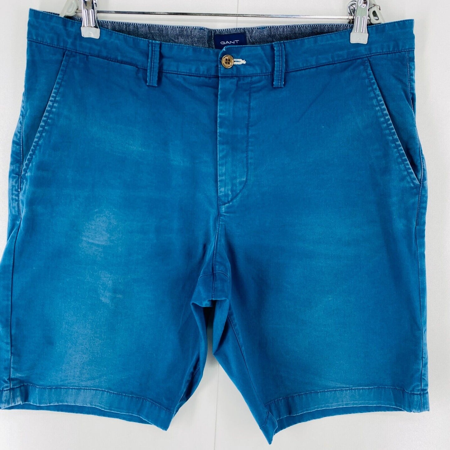 GANT Mens Blue Relaxed Fit Chino Shorts Size W38