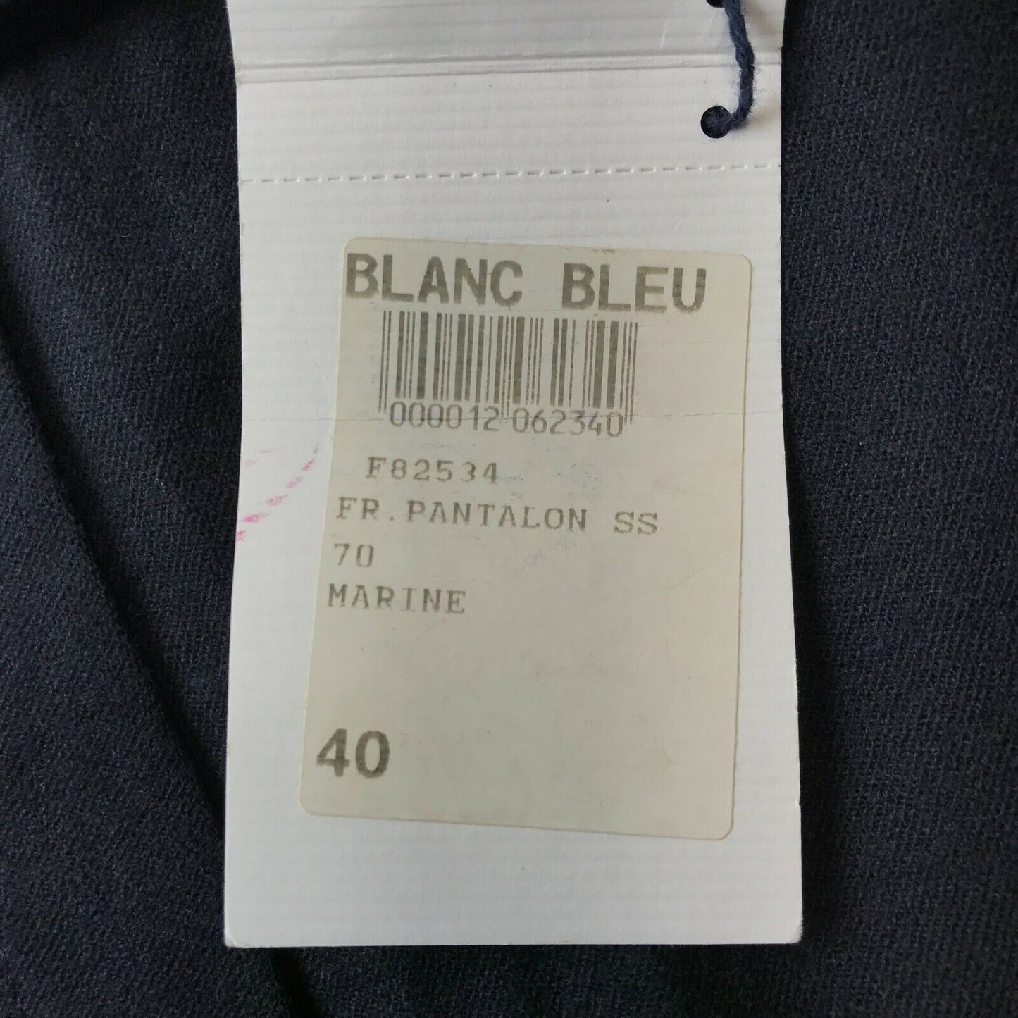 BLANC BLEU Women Navy Blue Regular Straight Fit Wool Blend Trousers Size 40 W27