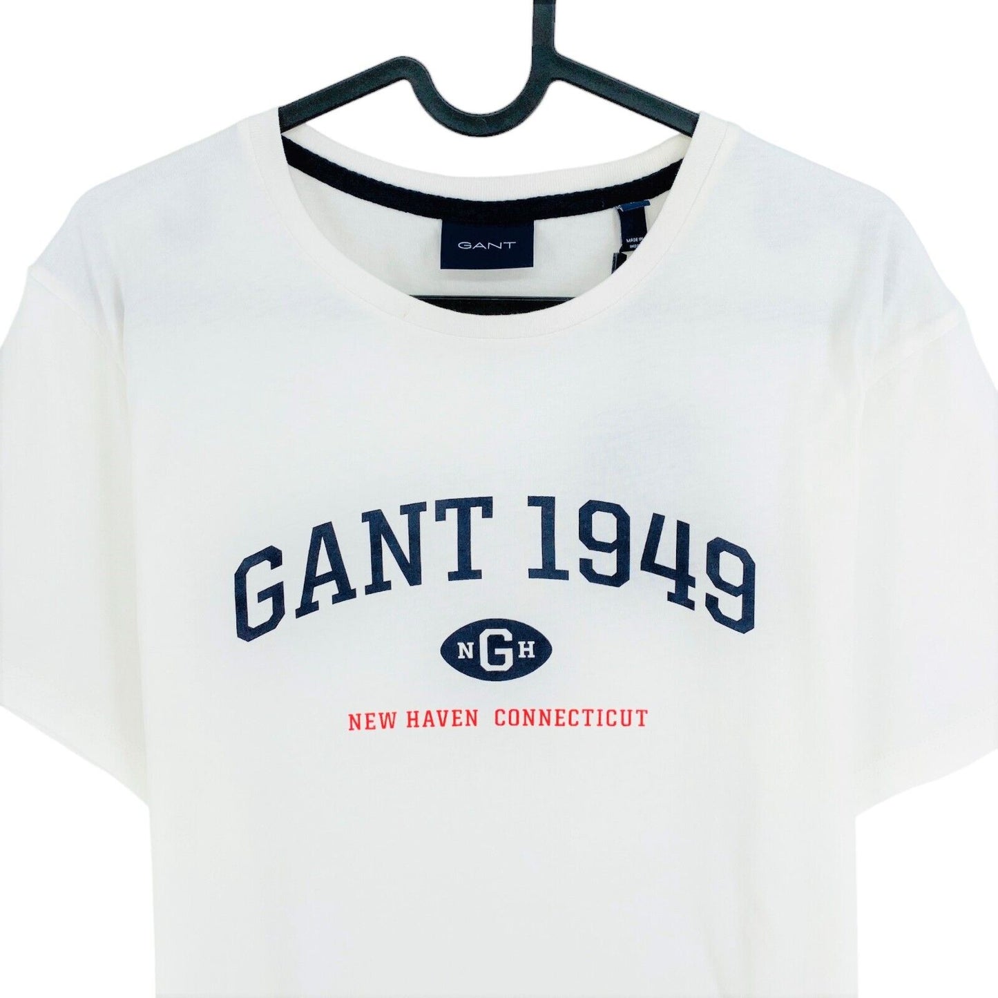 GANT Blanc 1949 Logo T-shirt à col rond Taille M