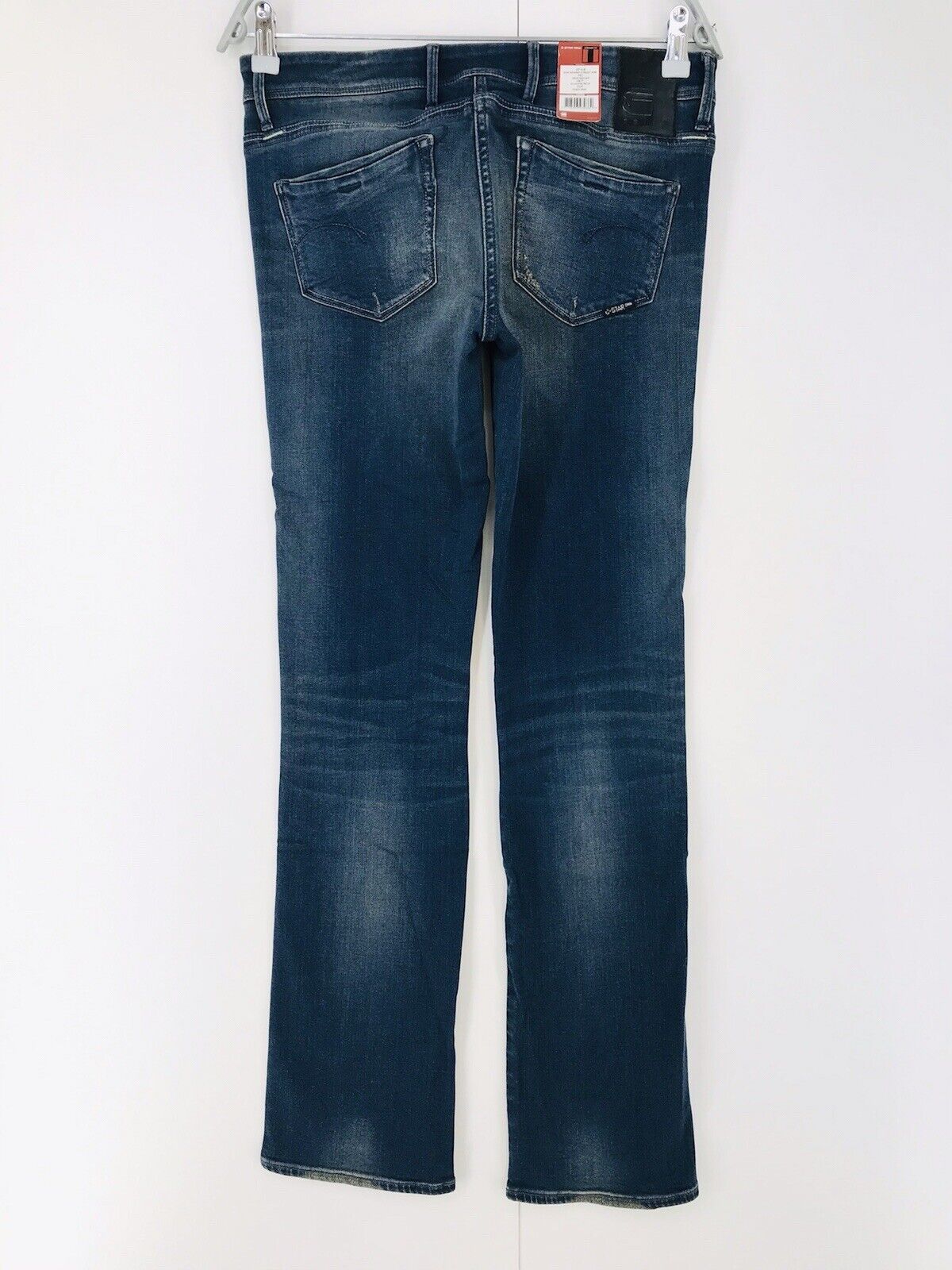 G-STAR RAW NOVA MID TAILLE Femme Bleu Regular Straight Fit Jeans W27 L32