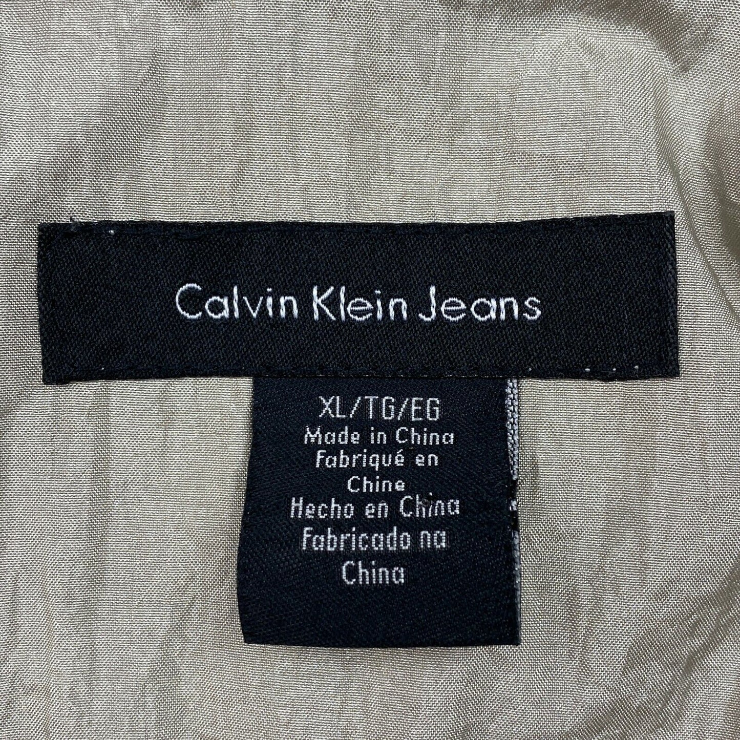 Calvin Klein Jeans Beige Hooded Jacket Size XL