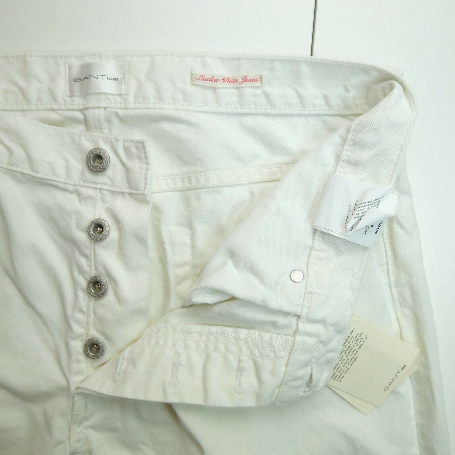 GANT White Slacker Tapered Ripped Jeans Size W29 L34