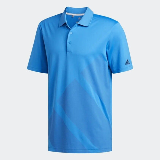 Adidas Golf Blau 3 Streifen Regular Fit Poloshirt Top Größe M