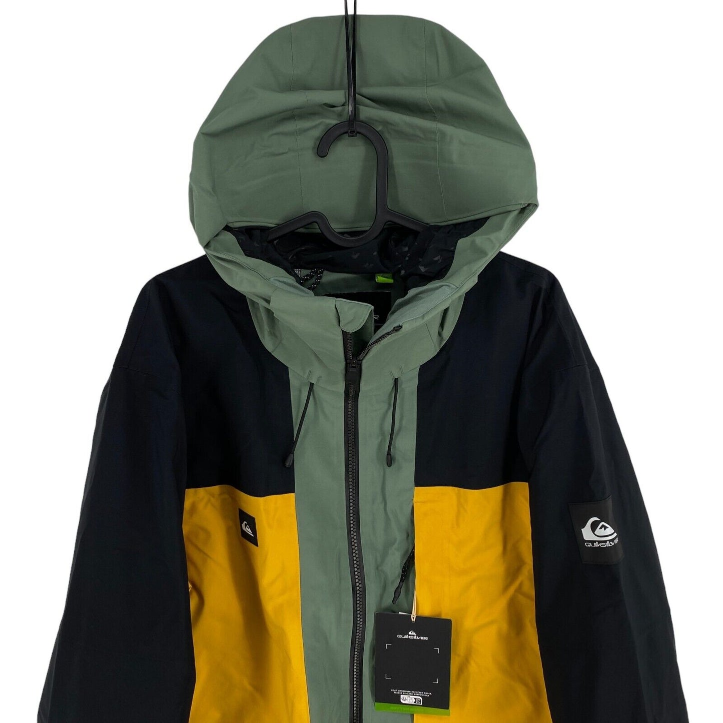 RRP €400 QUIKSILVER Green Forever Stretch GORE-TEX Hooded Ski Jacket Size XL