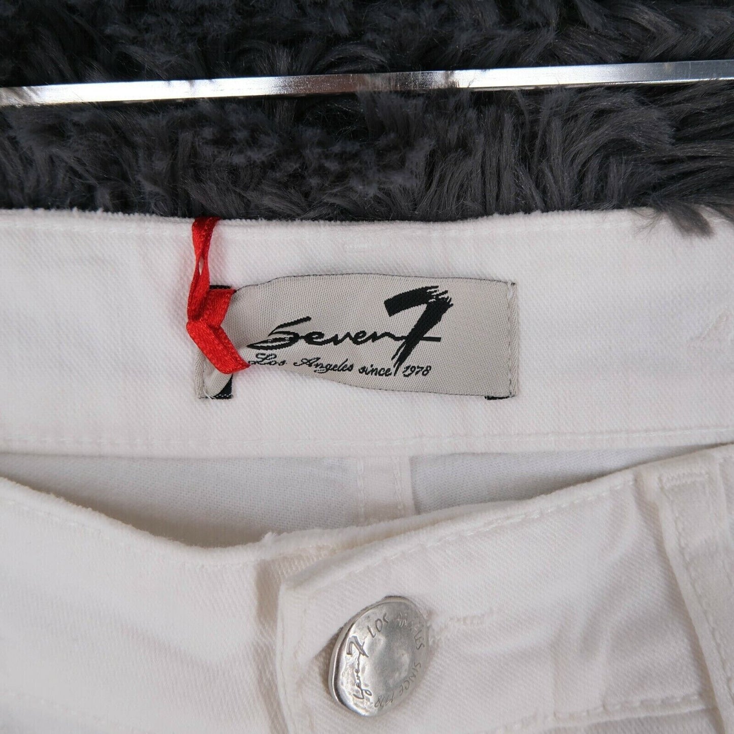 Prix ​​conseillé 201 € Seven7 Blanc Taille Basse Coupe Skinny Jean En Détresse Taille W29