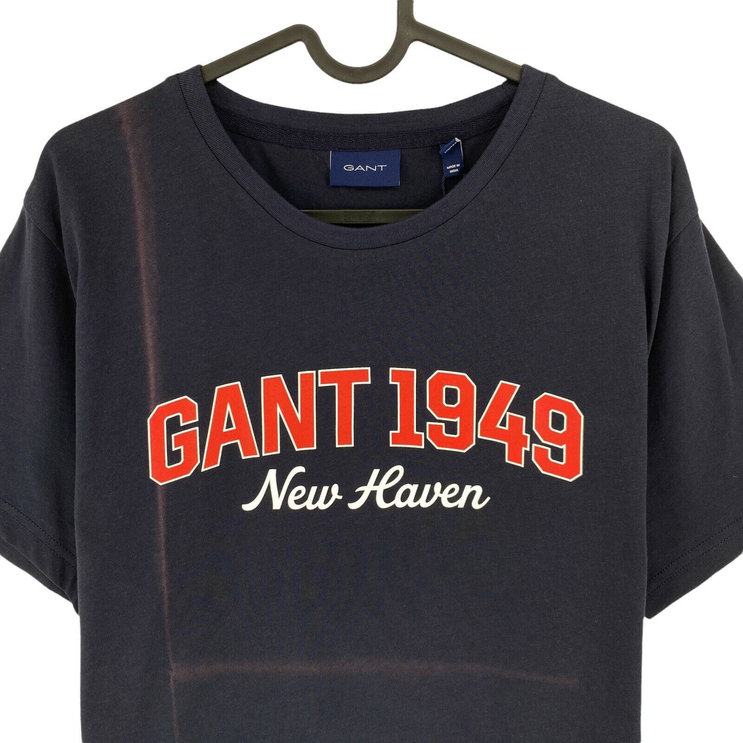 GANT Navy Blue Logo Crew Neck T Shirt Size M