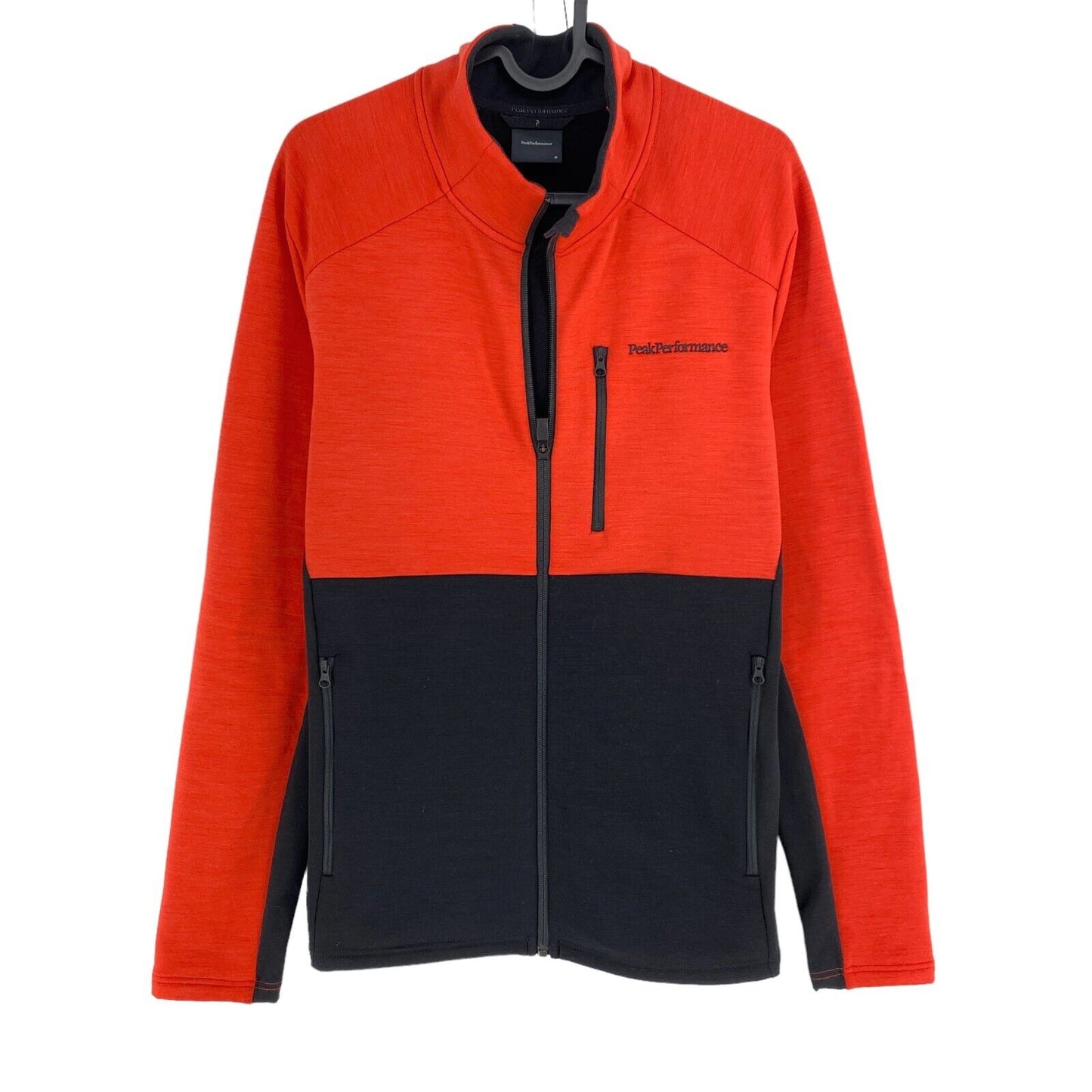 Peak Performance Orange Vertical Mid Zip Sweater Jacke Größe M