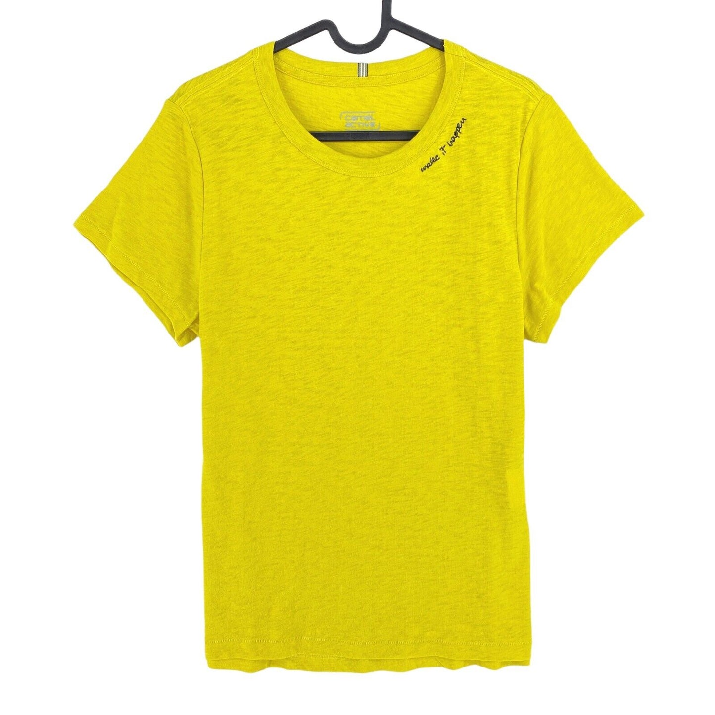 Camel Active Jaune Solid Crew Neck T Shirt Taille L