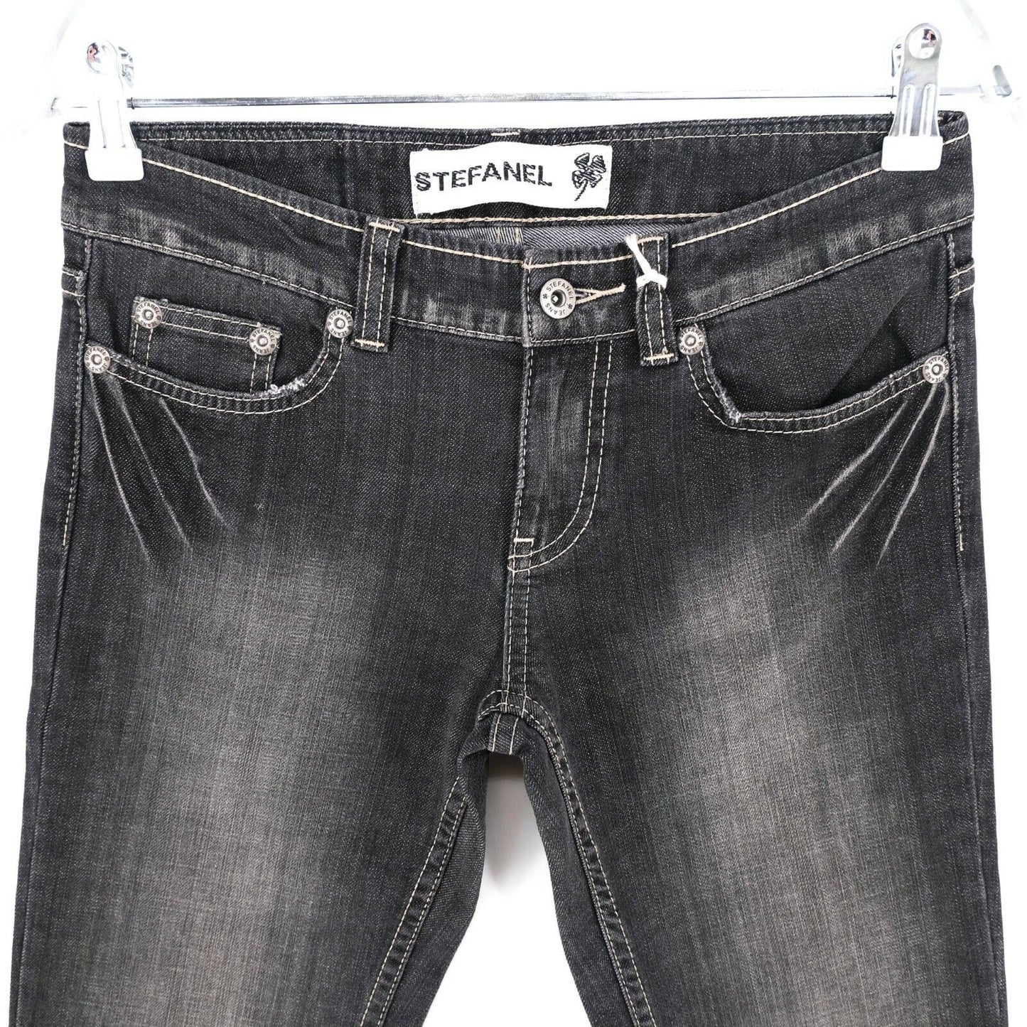 UVP €109 STEFANEL Dunkelgraue Skinny Jeans Größe EU 36 UK 6 US 4