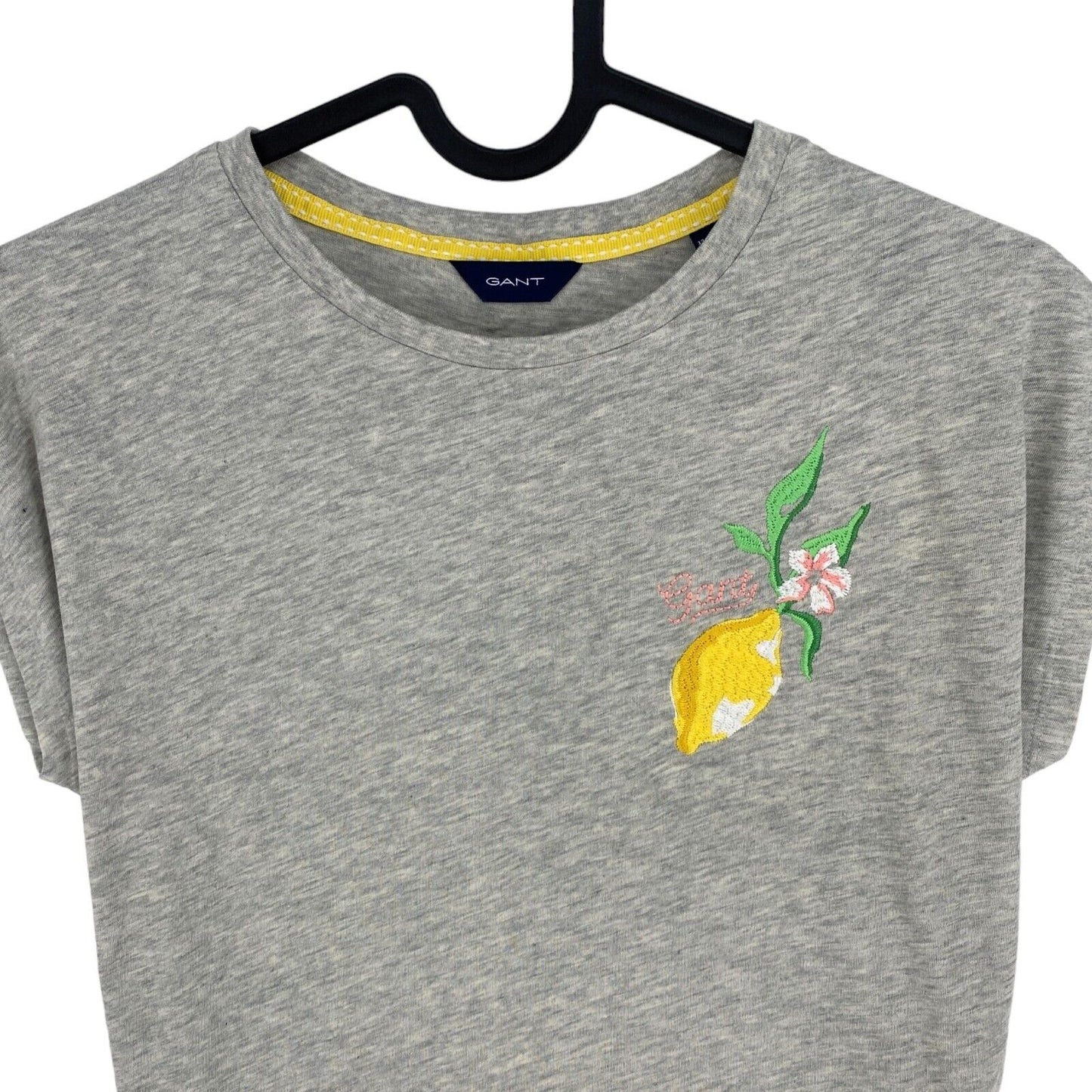 GANT Girls Grey Embroidered Crew Neck T Shirt Size 9-10 Years 134/140 cm