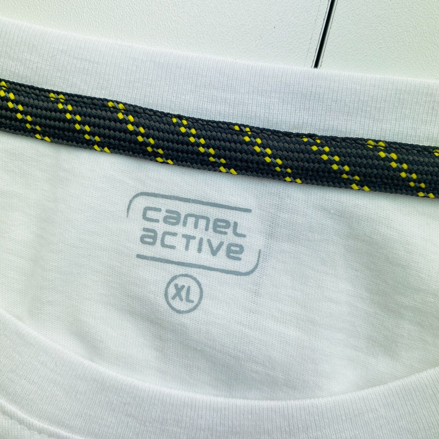 CAMEL ACTIVE White Big Logo Crew Neck T Shirt Size XL