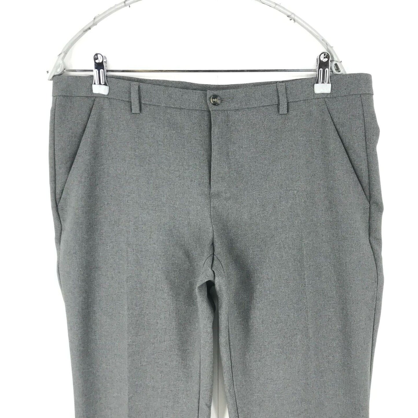 UNITED COLORS OF BENETTON Women Grey Slim Fit Trousers Size EUR 46 W36