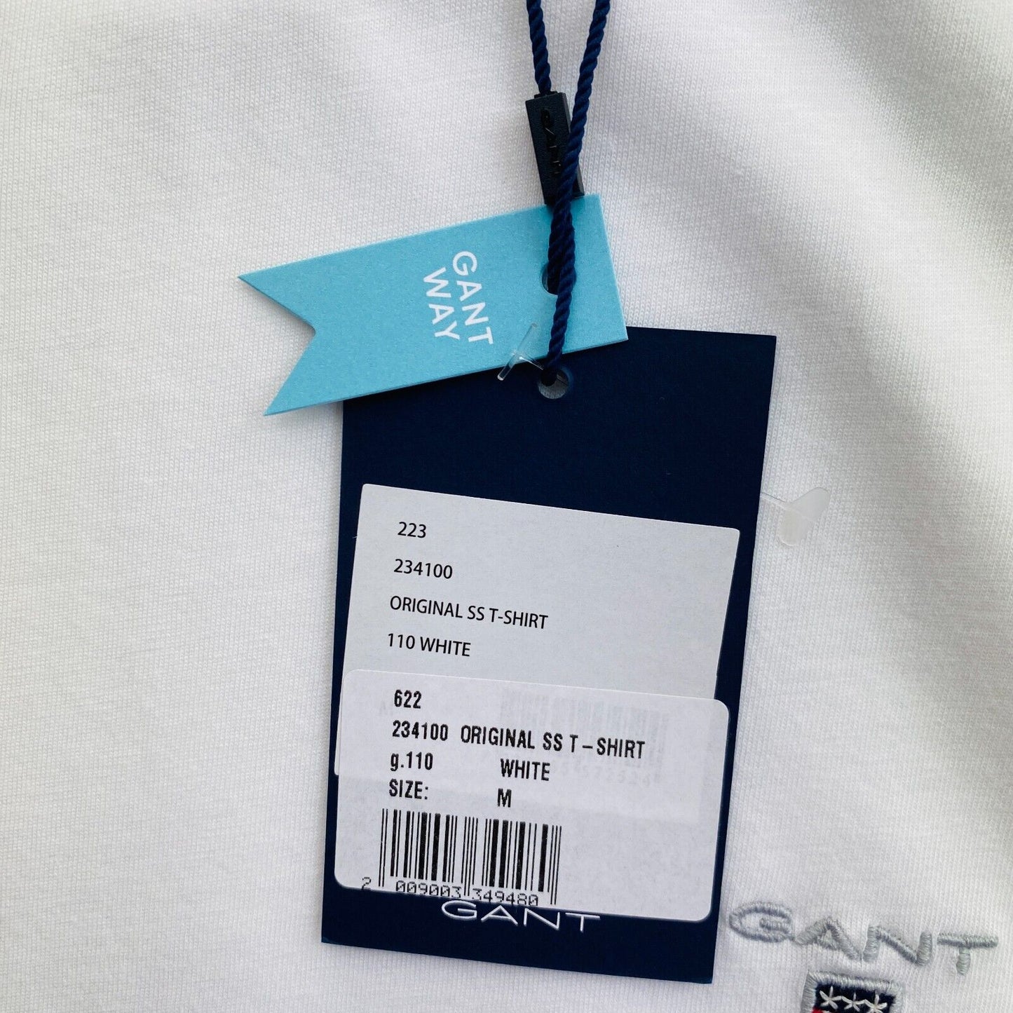 GANT White Original Crew Neck T Shirt Size M