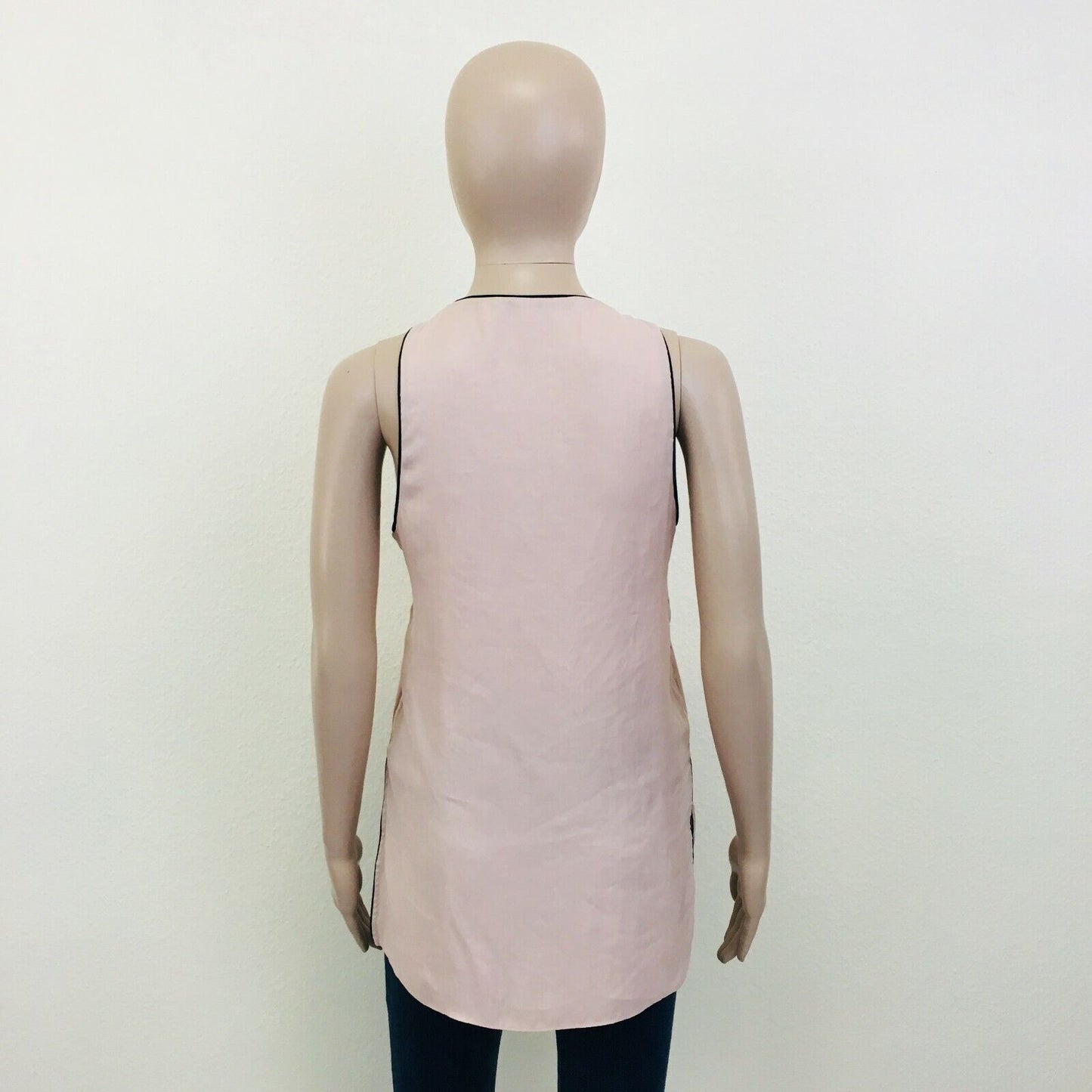 ZARA Cream Pink Tank Top T Shirt Size S