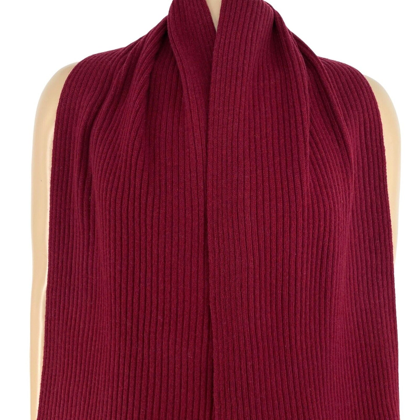 GANT Écharpe en tricot de laine rouge pour hommes taille unique