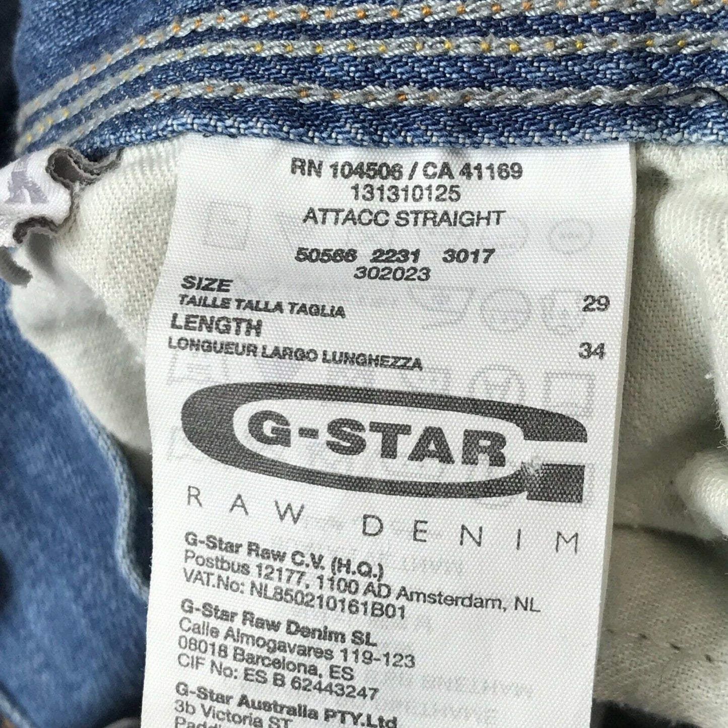 G-STAR RAW ATTACC Blue Regular Straight Fit Jeans W29 L30