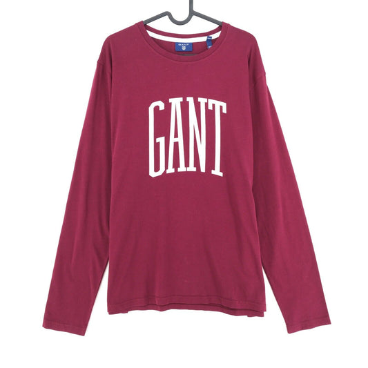 GANT Purple Big Logo Crew Neck T Shirt Top Size L