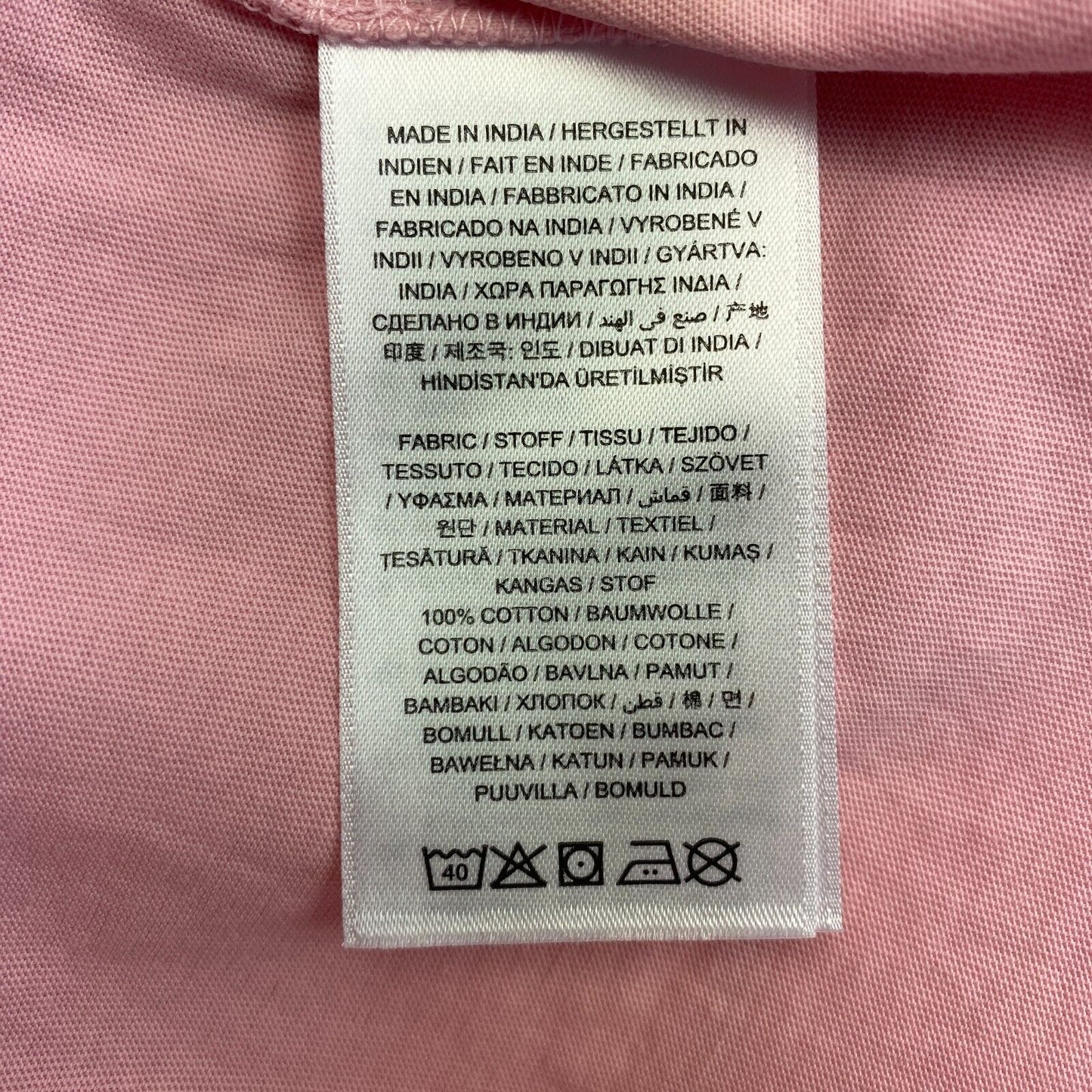 GANT Women Pink Tag SS Crew Neck T Shirt Size S