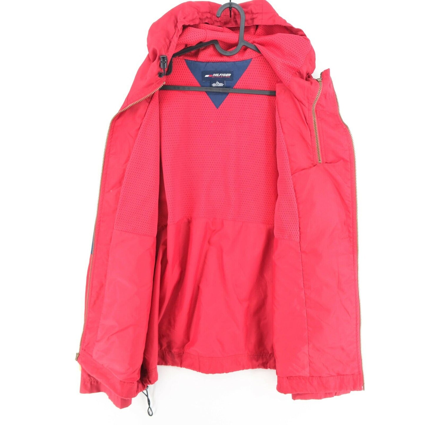 Tommy Hilfiger Athletics Vintage Red Hooded Coat Jacket Size L