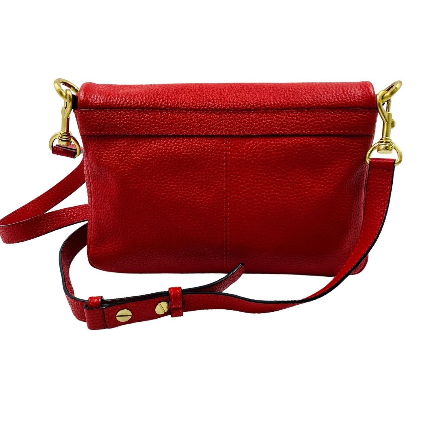 Sac messager à bandoulière 100% cuir rouge La Martina