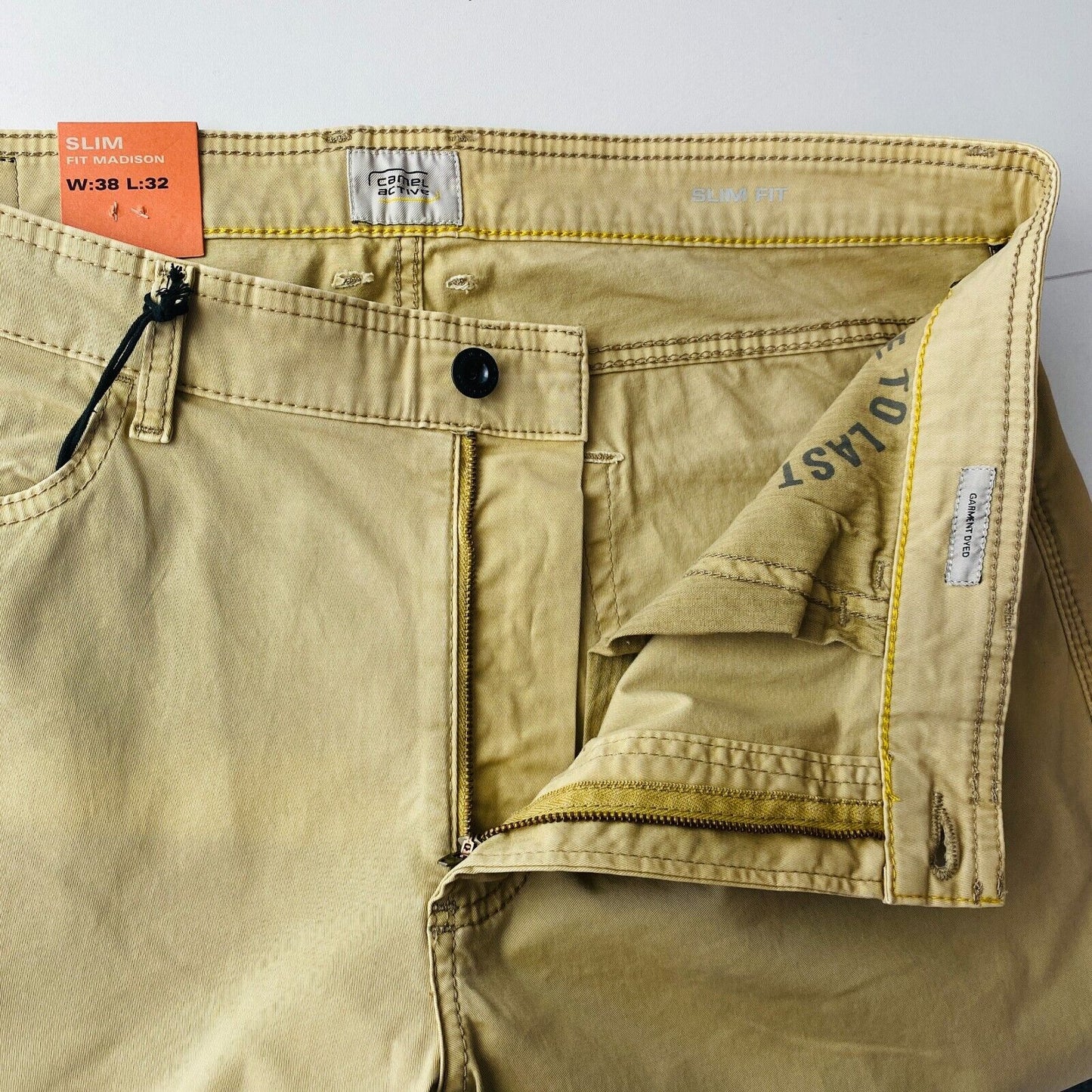 Camel Active Mens Light Brown Slim Fit Jeans Size W38 L32