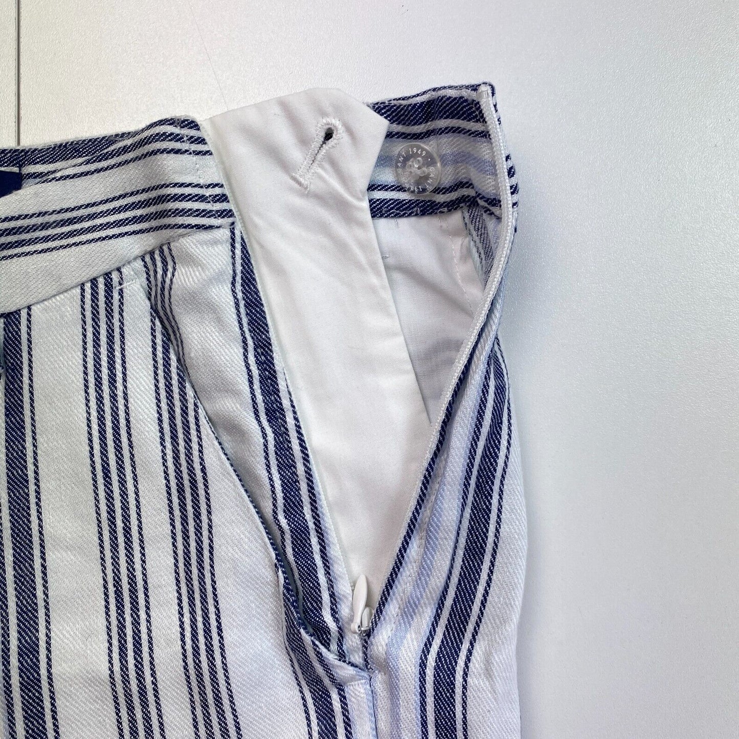 GANT White Striped Linen Cigarette Pants Trousers Size EU 34 UK 8 US 4