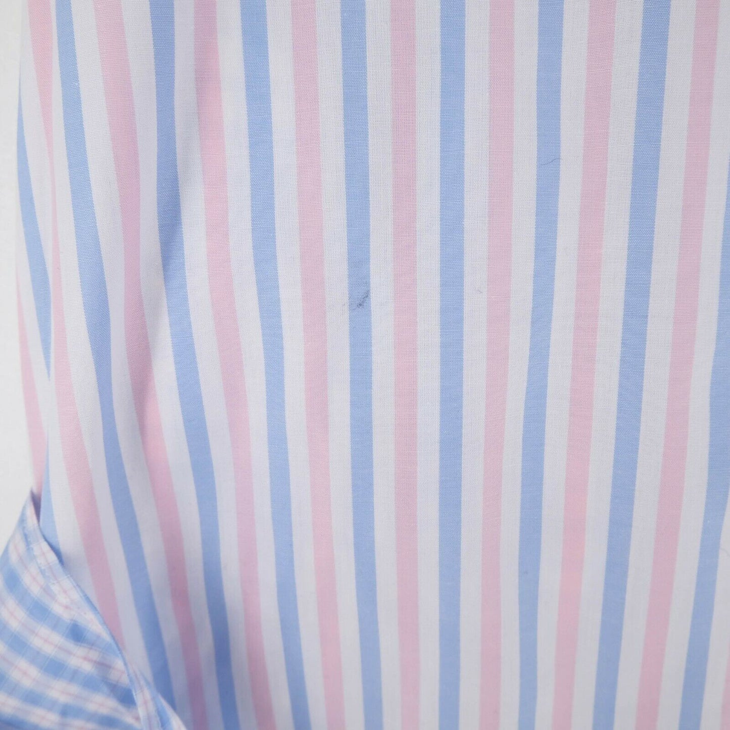 LA MARTINA White Blue Striped Cotton Poplin Sleeveless Shirt Size 1 / XS