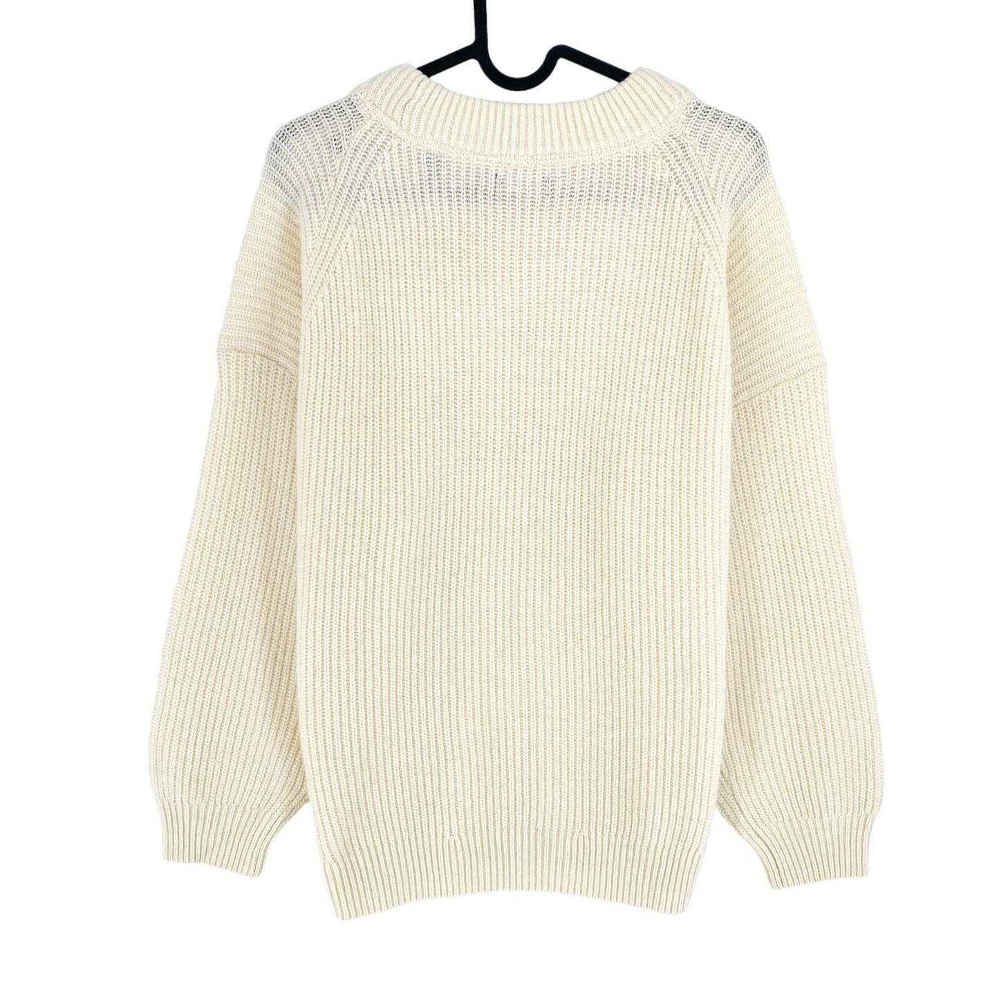 GANT Beige Rib Crew Neck Sweater Jumper Size L