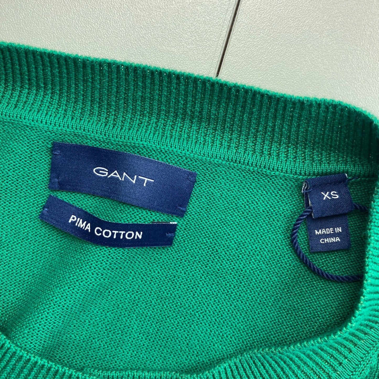 GANT Dark Green Light Cotton Crew Neck Cardigan Sweater Jumper Size XS