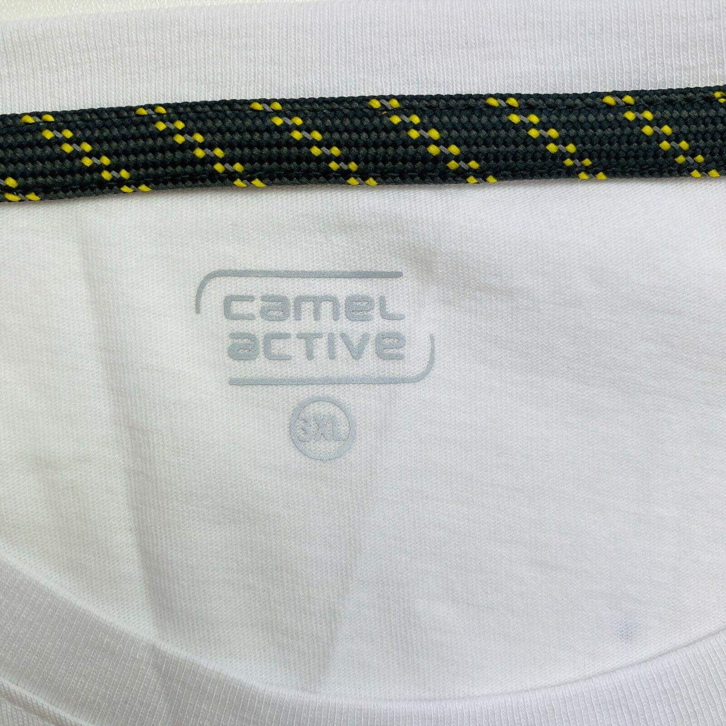 CAMEL ACTIVE Weißes T-Shirt mit Rundhalsausschnitt, Größe 3XL