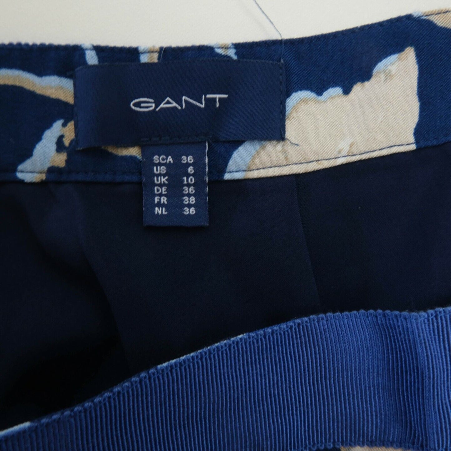 GANT Blue Flower Print Skirt Size EU 36 UK 10 US 6