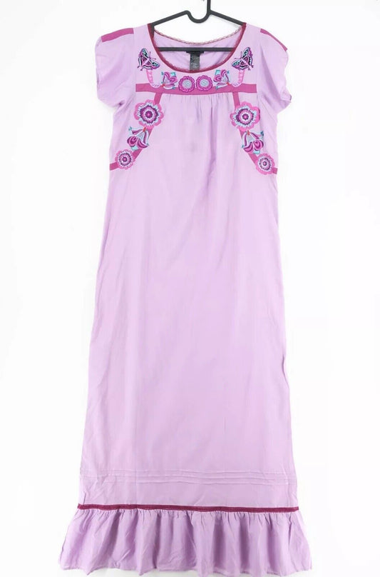 CUSTO Barcelona Light Purple Long Cotton Silk Dress Size 3 - M