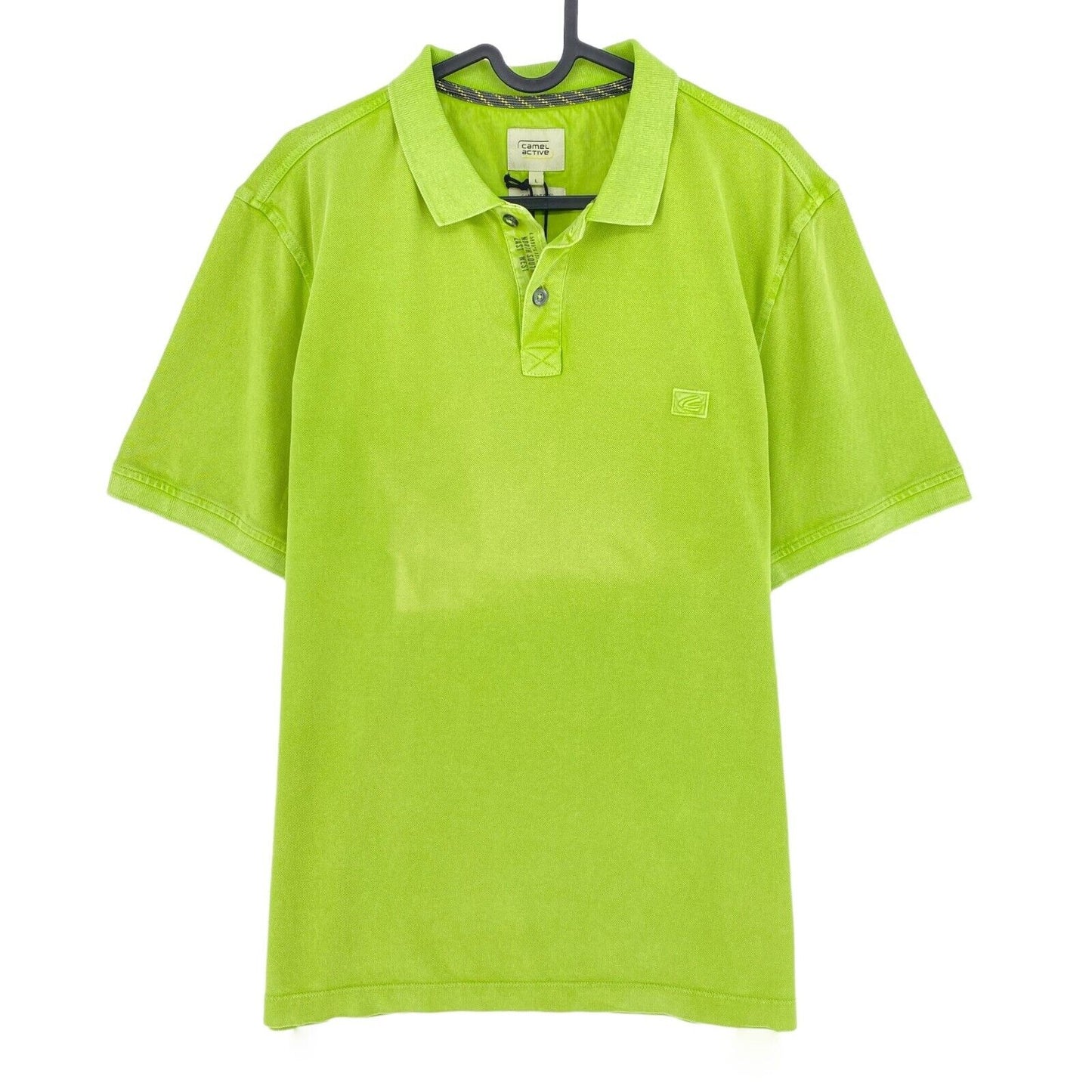 Camel Active Light Green Logo Pique Polo Shirt Size L