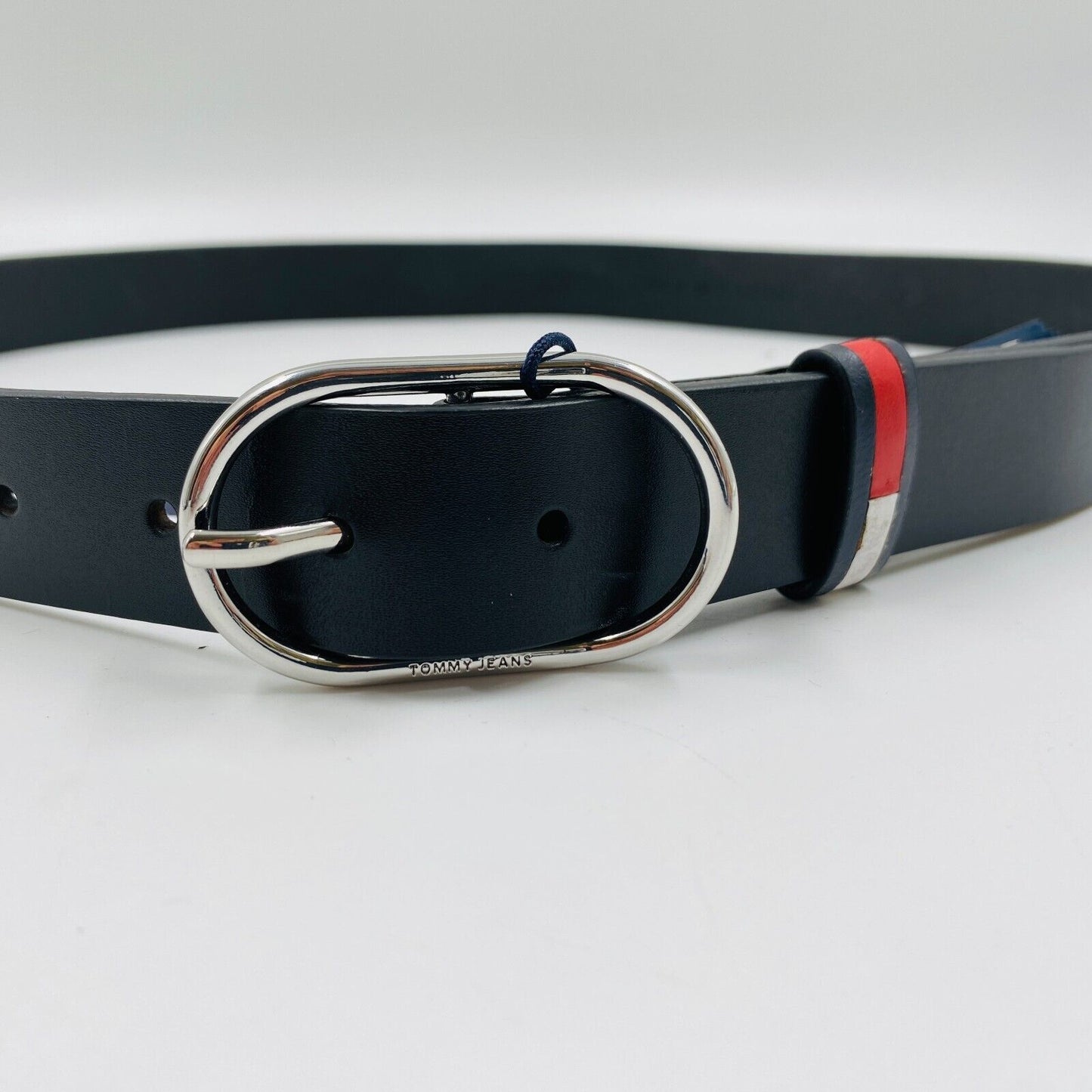 Tommy Jeans Women Black Classic Leather Belt Size 95 cm. 38 In