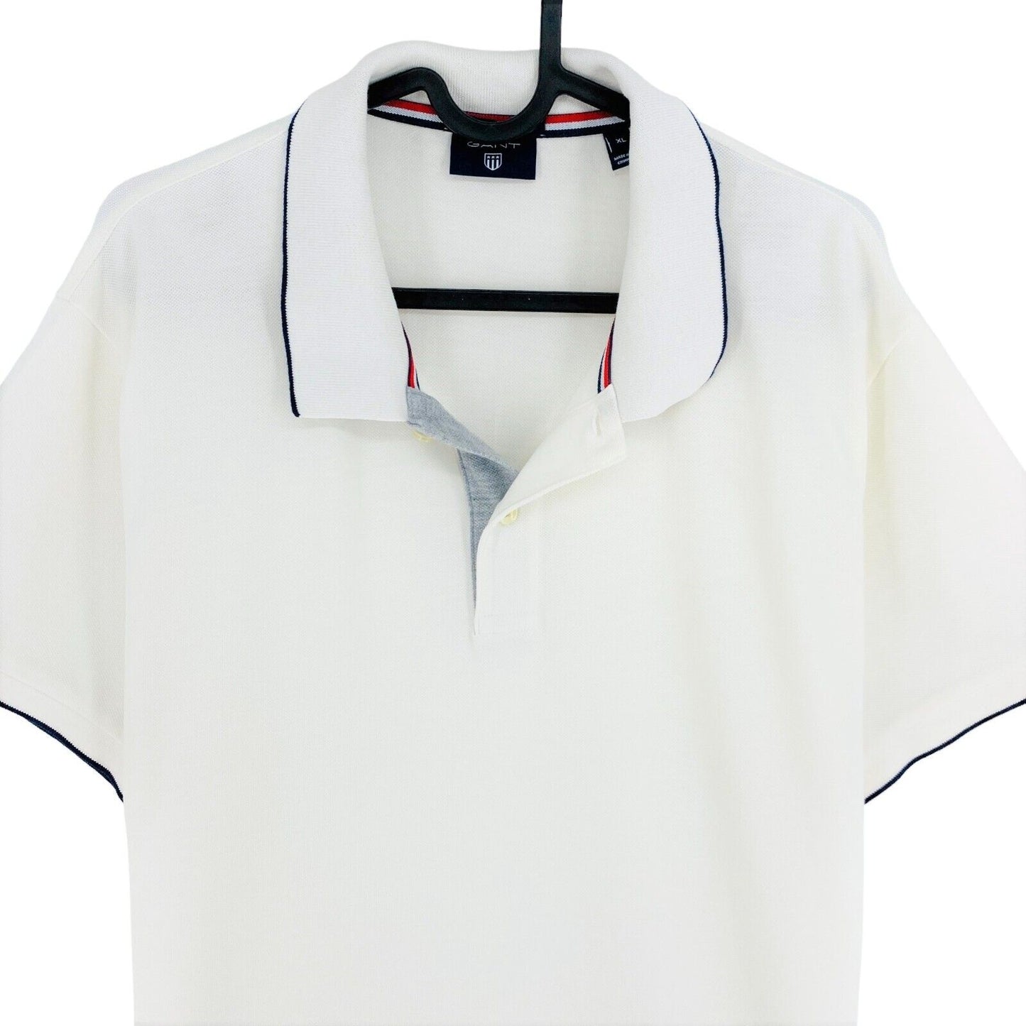 GANT White Tech Prep Pique Rugger Polo Shirt Size XL