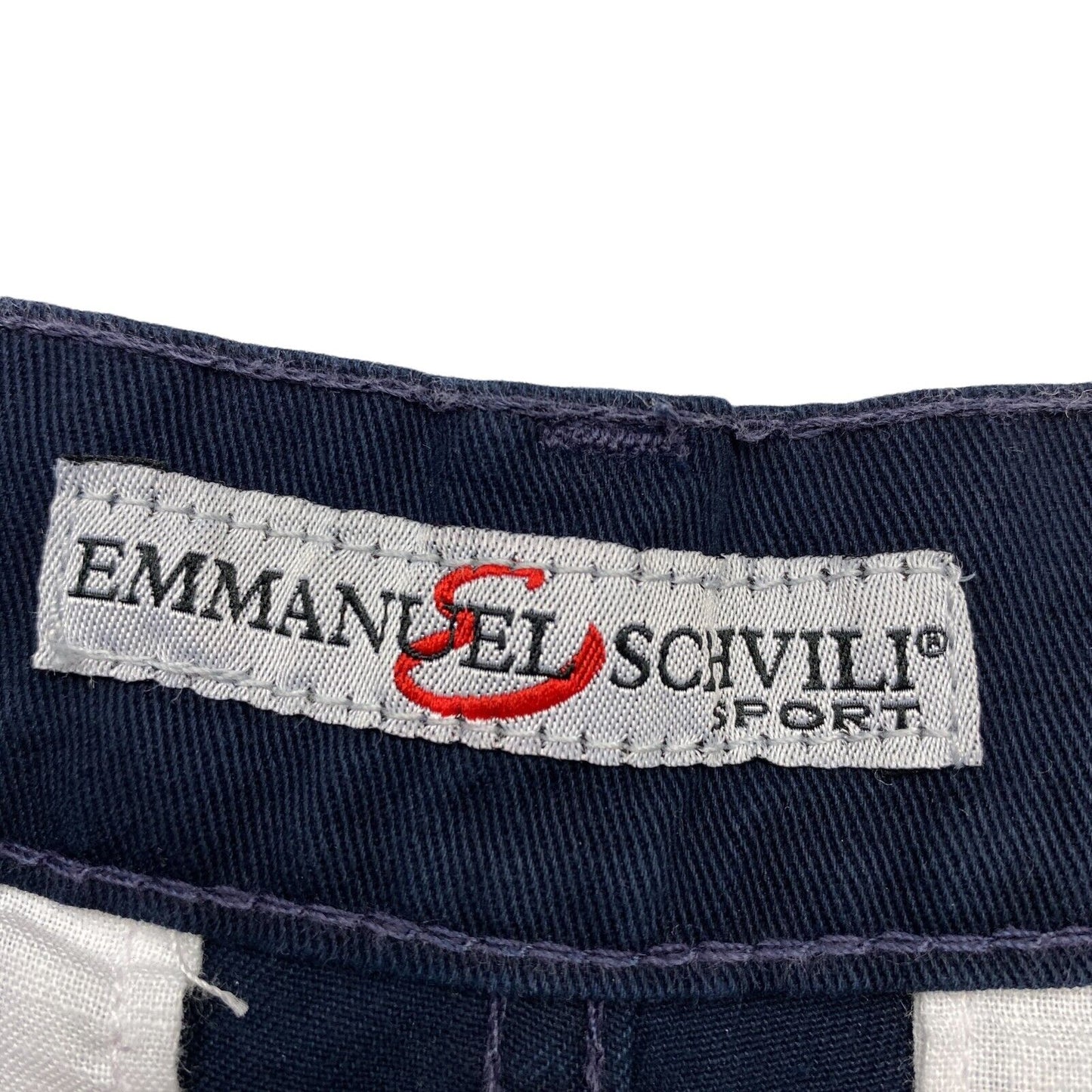 EMMANUEL SCHIVILLI Navy Blue 100% Cotton Bermuda Shorts Size EU 48 UK/US 38 W30